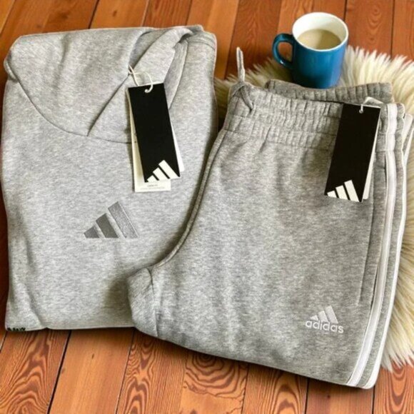 NWT ADIDAS 2 PC MATCHING OUTFIT HOODIE SWEATSHIRT JOGGERS SIZE XL BUNDLE SET - Picture 4 of 4
